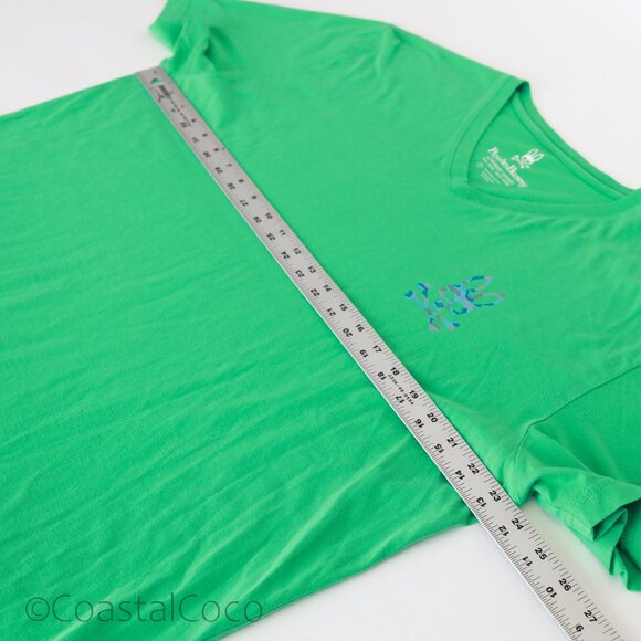 Psycho Bunny T-Shirt Mens XL 7 Green V-Neck Classic 100% Pima Cotton Streetwear - Picture 8 of 11